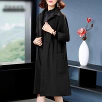 Windbreaker Jacket Women's Spring and Autumn Women's Korean Fashion Mid-length Large Size Loose Jacket XXXXL juoda