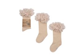 Ilgos vaikiškos kojinės TUTU Beige