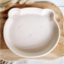 Silikoninė lėkštė Bear - Beige