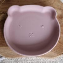 Silikoninė lėkštė Bear - Soft Pink