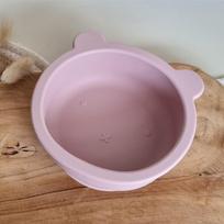 Silikoninis Prilimpantis Dubenėlis Bear PINK SOFT