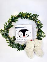 Rinkinys BABY Book – kūdikio knygutė ir vilnonės kojinės