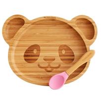 Prilimpanti Bambukinė Lėkštė Panda Pink