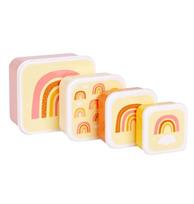 Plastikinių priešpiečių dėžučių rinkinys Rainbow