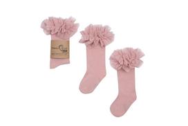 Ilgos vaikiškos kojinės TUTU Pink