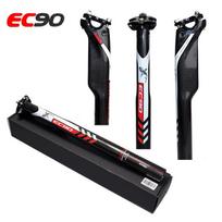EC90 All Carbon Fiber Road kalnų dviračio sėdynės vamzdis dviračio sėdynės stulpas 27.2-400Mm juoda