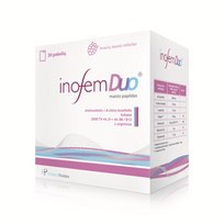 INOFEM DUO, aviečių skonio milteliai, 30 pakelių