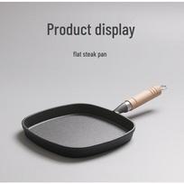 ZISIZ 22cm Square Cast Iron Grill Pan