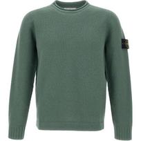 Stone Island Round Neck Pullover Comfortable Loose Knit Long Sleeve Sweater Men sweater Green 8115568A3-V0055 S
