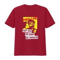 Jie Gyvena filmo įkvėpti marškinėliai Mes miegame Be minčių dizainas suaugusiems vintage skalauti Unisex Tampri mada S