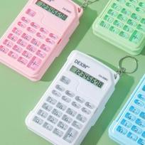 High Appearance Small Portable Calculator Flip Cover Suitable For Students To Work And Learn With Computers Handheld Mini Calculators Decor rožinė