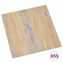 Floor Tiles 5.11 m² 55 pcs PVC Brown and Grey