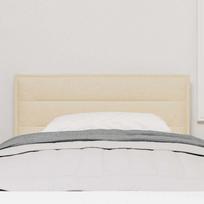 LED Headboard with LED Light Strips Cream 80 cm Fabric
