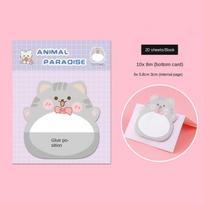 Self-stick Notes Cartoon Adhesive Memo Pads Creative Thickened Stickers  Stationery cat