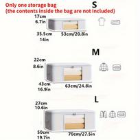 Modern Minimalist Nonwoven Cloth Packing Cubes With Multipurpose Storage For Clothes And Accessories Gray 53x35.5x17cm