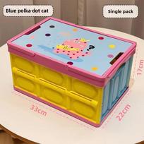 Dopamine Foldable Storage Box With Cat Pattern For Outdoor And Home Organization mėlyna