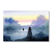 Jane Austen „Išdidumas ir prietarai“ akvarelės paveikslas drobės plakatas knygų mylėtojams meno dovana knygų lentynos dekoracija romantikų spaudiniai 21cm×30cm NoFrame