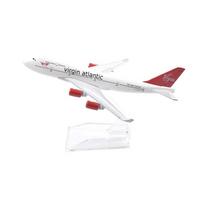 1/400 Scale 16cm Virgin Atlantic Boeing 747 Airplane Model Airplane Diecast Metal Planes balta/raudona