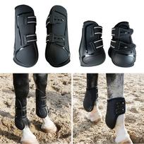 4 Pieces Front Hind Legs Jumping Tendon Horses Boots, Leg , Durable Dressage Horse Riding Equestrian Black XL