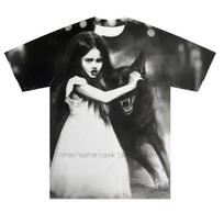 Lana Del Rey White Feather Hawk Tail Deer Hunter T-shirt Retro 3D Print Street Tshirt Men Women O Neck Fashion Short Sleeve Tops S