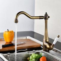 Kitchen Faucets Deck Mounted Mixer Tap 360 Degree Crane For Kitchen Faucet Rotation Spray Mixer Tap Torneira Cozinha Elk45 G9/16 antikvarinės bronzos spalvos