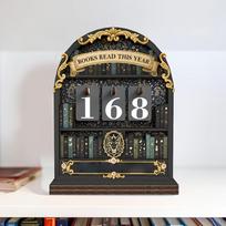 Book Tracker Sign Counter With 30 Number Tags Vintage Wooden Reading Tracker Tracker Up To 999 Books Challenge Desk Ornament juoda