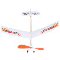 1 Set Rubber Band Powered Airplane Model Boys Diy Assembly Small Aircraft Model Indoor Outdoor Toy