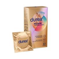 Prezervatyvai Durex Nude Extra Lubricant, 10 vnt