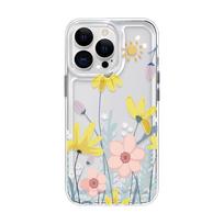 Mergaičių gėlių skaidrus telefono dėklas, skirtas iPhone 16 15 14 13 12 11 Pro Max 16 Plus, buferis, atsparus smūgiams, kietas dėklas iPhone 15 plus