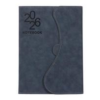 Magnetic PU Cover 2026 Schedule Planner Notepad 12 Months To-do List Notebook  Office Supplies tamsiai mėlyna spalva