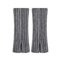 Cute Harajuku Y2K Leg Warmers Lolita JK Pile Socks Knitted Leg Cover Leggings Sleeve Footcover Boots Cover Women One Size šviesiai pilka spalva