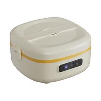 Leaf-proof Heating Lunch Box Water-Free Heating Food Heating Container  Picnic Use EU Plug smėlis