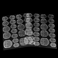 24 vnt/lapas „Pasidaryk pats“ želė dvipusiai klijai, skaidrūs, nematomi nagų spaustukai, netikri nagų dailė XL  0.4mm