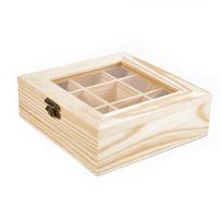 9 skyriai Sandėliavimo dėžutė Organizatorius Cukraus maišelio talpyklos papuošalų priedų dėžutė 15*15*5cm white