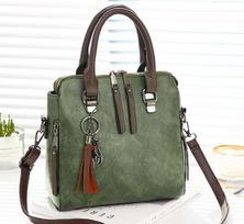 Odinė rankinė Moteriški kutai Crossbody pečių krepšiai Totes armijos žalia spalva