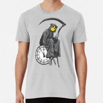 banksy grim reaper clock  S to 5XL Made in the AU/USA T-Shirt 4XL