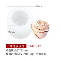 3D Rose Silicone Candle Mold DIY Cake Chocolate Baking Tool Suitable for Festival Gift Making Handicraft Decoration