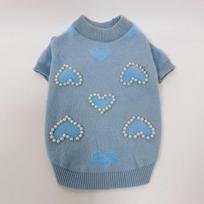 Dog cat autumn and winter sweater than bear VIP Schnauzer small and medium clothes XS šviesiai mėlyna spalva
