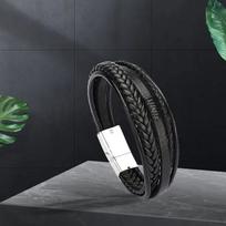 20pcs Elastic Silicone 's Hair Rope Bracelet Bangles - Black as described_Black Silver Metal