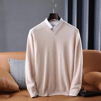 Vyriškas megztinis 100 % vilnos žiemos megztinis megztinis rudens megztinis Vyriškas kašmyro megztinis megztinis ilgomis rankovėmis 2XL smėlis