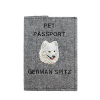 Deutscher Spitz - Dog passport case, document case, gift for the traveller from the Art-Dog brand pilka spalva