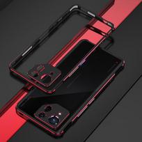 Objektyvo apsauga + Metalinis rėmelis telefono dėklas For ASUS ROG Phone 8 raudona