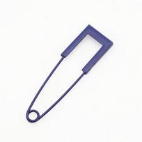 Candy Color Spray Paint Iron Pin Color Square Head Large Safety Pin Trend Brooch Clothing Fixed Accessories 2pcs blue