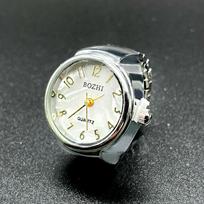 Gold Silver Color Punk  Simple Quartz Watch RingsCreative Clock Dial Women Men Couples Elastic Strap Finger Ring Jewelry resizable