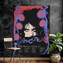 Vintage The Cure RRock Hanging Bohemian Tapestry Hanging Tarot Hippie Wall Rugs Dorm Home Decor 74x94cm(29x37in)