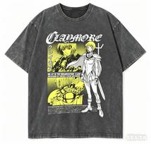 Claymore Washed T-shirt personality Clothes New Model Anime T-shirt Year round clothing Couples Plus Size Unisex Classic L