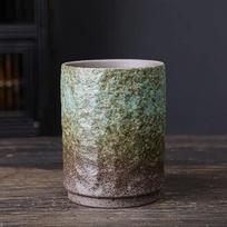 Vintage Handmade Ceramic Mug Large Rustic Coffee Tea Cup Unique Design Gift for Home and Office 230ml