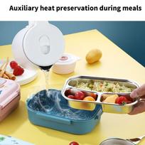 With Soup Bowl Insulated Lunch Box 304 Stainless Steel Food Storage Container  For Camping mėlyna