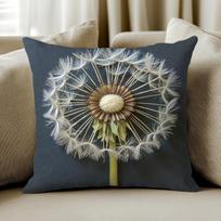 Dandelion Tooth Pillow Case, Soft Plush Gift for Home Decoration, Pillow Cover Only, No Insert Included Peach skin 18*18(CM)-1Pcs