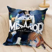 M-Metaphor R-Refantazios Cushion Cover Silky Short Plush Invisible Zipper Dustproof Sofa Pillow Case For Home Decor Peach skin 18*18(CM)-1Pcs